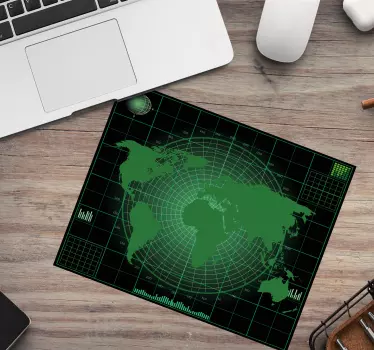 Mousepad weltkarte elegante weltprojektion - TenStickers