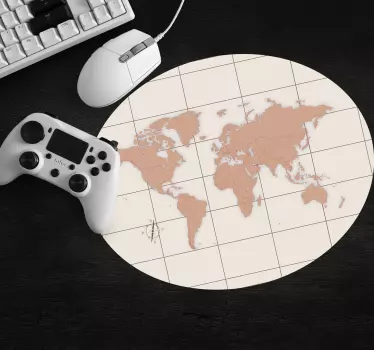 Mousepad weltkarte im stilvollen design - TenStickers