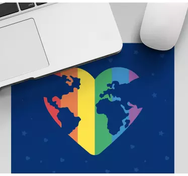 Mousepad weltkarte in herzform - TenStickers