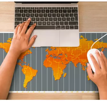 Mousepad weltkarte in pixelgrafik - TenStickers