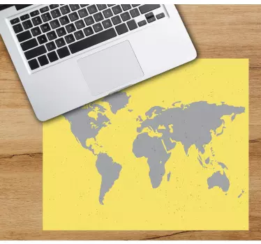 Mousepad weltkarte konturen - TenStickers