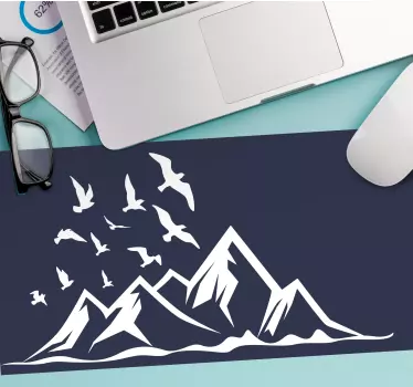 Mousepad weltkarte majestätische bergkette - TenStickers