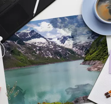 Mousepad weltkarte majestätische berglandschaft - TenStickers
