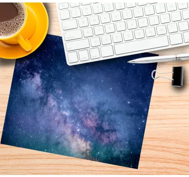 Mousepad weltkarte mit funkelndem sternenhimmel - TenStickers