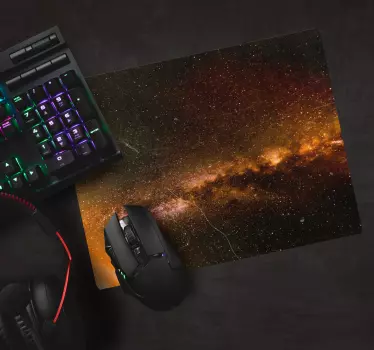 Mousepad weltkarte mit kosmischem galaxiemuster - TenStickers