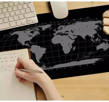 Mousepad weltkarte mit rasterdesign - TenStickers