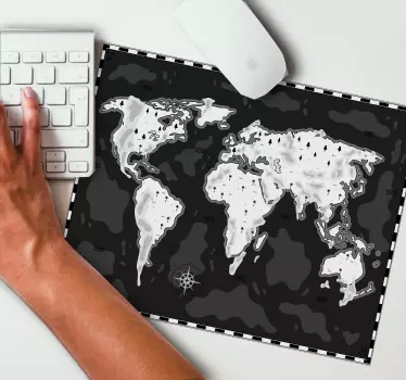 Mousepad weltkarte mit stilisierter weltkarte - TenStickers