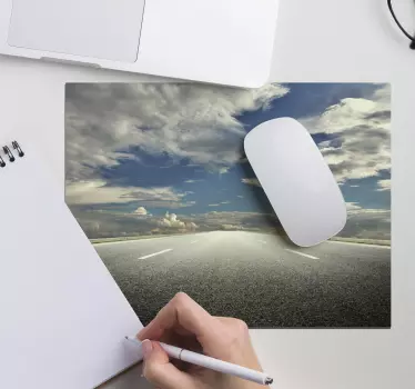 Mousepad weltkarte mit straßenlandschaft - TenStickers