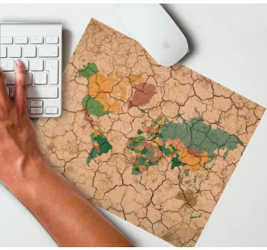 Mousepad weltkarte rissige erdkarte - TenStickers