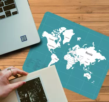 Mousepad weltkarte umfassende weltkarte - TenStickers