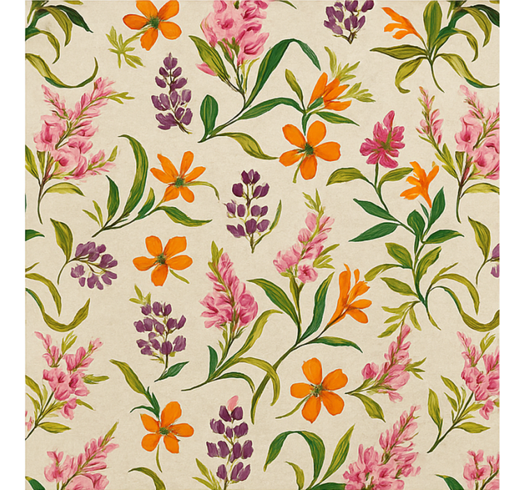 Rollo Wohnzimmer üppiges blumenmuster - TenStickers