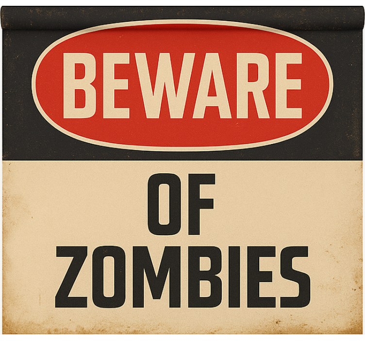Rollo Fenster Gamer vorsicht vor zombies - TenStickers