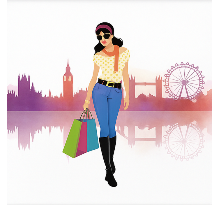 Rollo Fenster Jugenzimmer londoner stadtmädchen - TenStickers