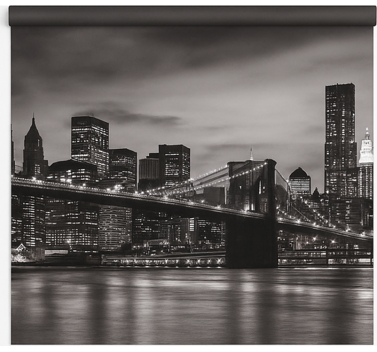 Rollo fenster home office stadt bei nacht - TenStickers