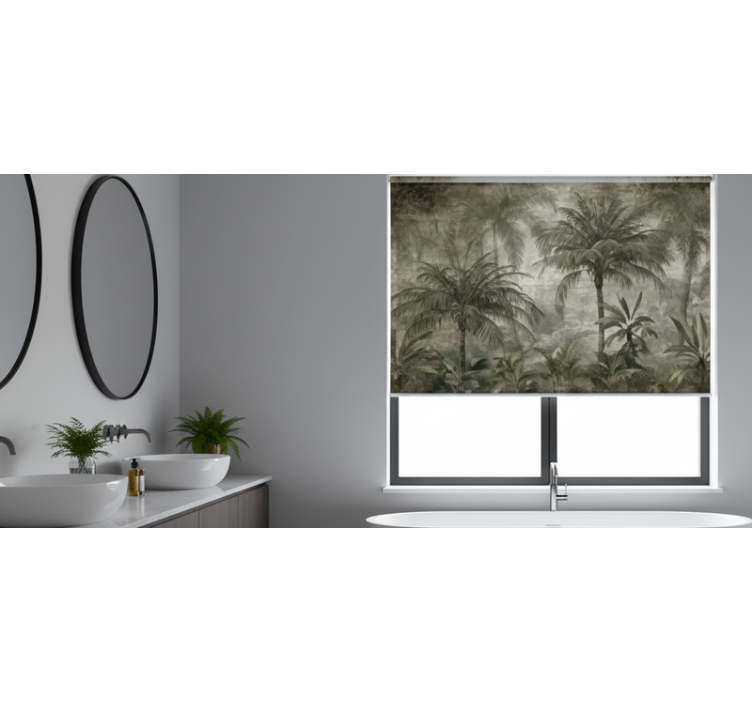 Rollo fenster bäume minimalistischer palmenwald - TenStickers