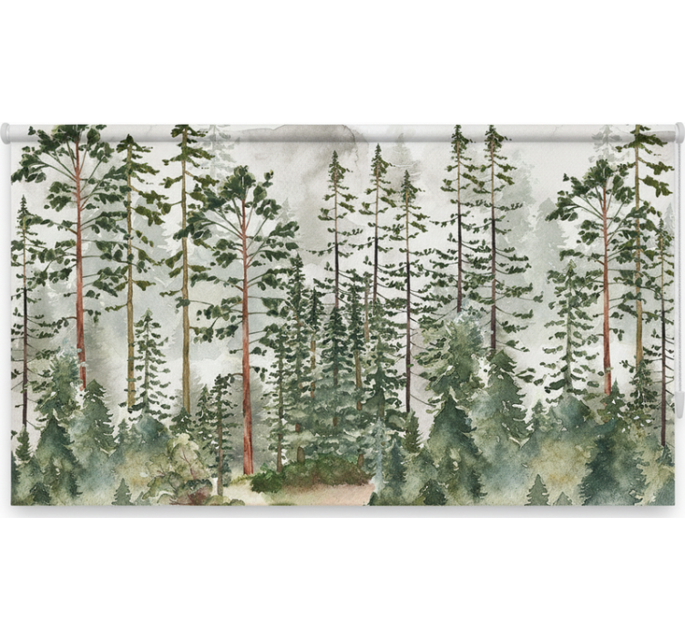 Rollo fenster bäume waldgarten wanddeko - TenStickers