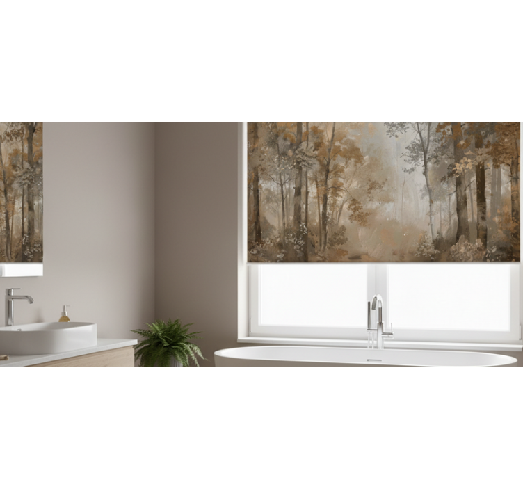 Rollo fenster bäume amber herbsthain - TenStickers