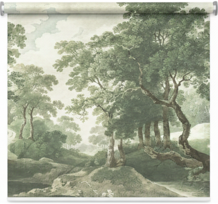 Rollo fenster bäume klassische zeitlose natur - TenStickers