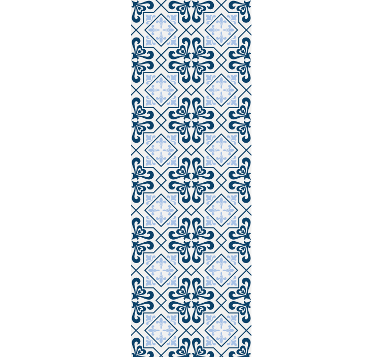 Küchenfenster rollo mit typischen blauen portugiesischen fliesen - TenStickers