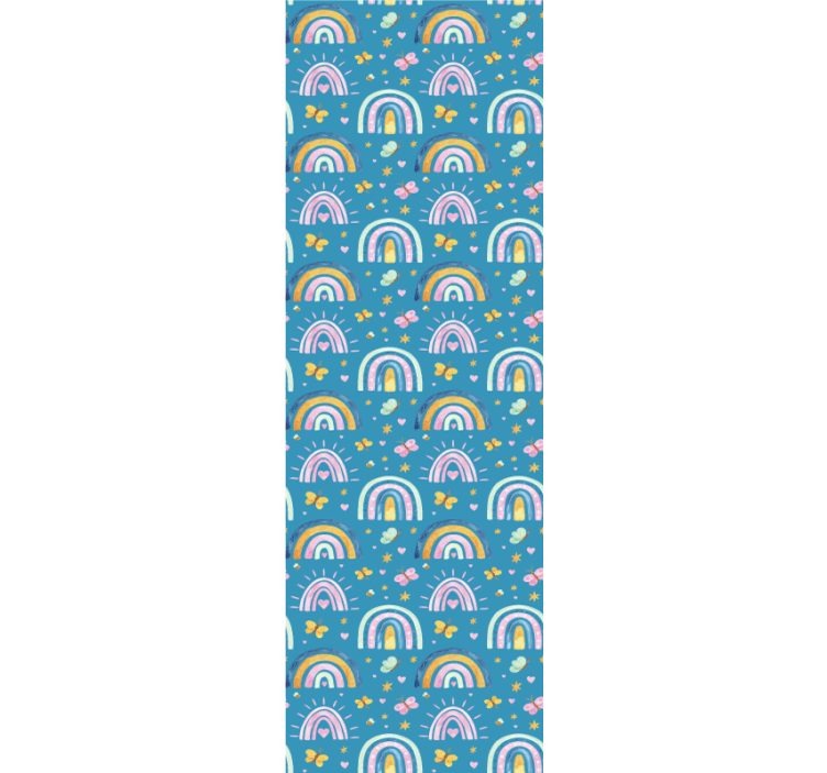 Rollo fenster kinderzimmer schmetterling regenbogenmuster - TenStickers