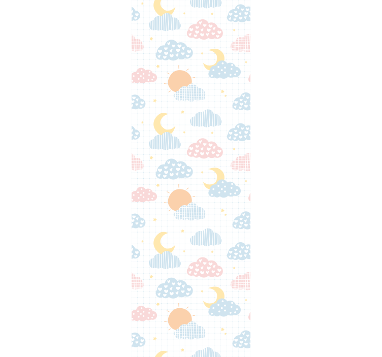 Rollo fenster kinderzimmer mit niedlichen wolkenmustern - TenStickers