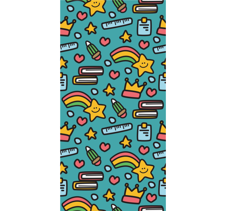 Rollo fenster kinderzimmer mit kawaii kindermuster - TenStickers