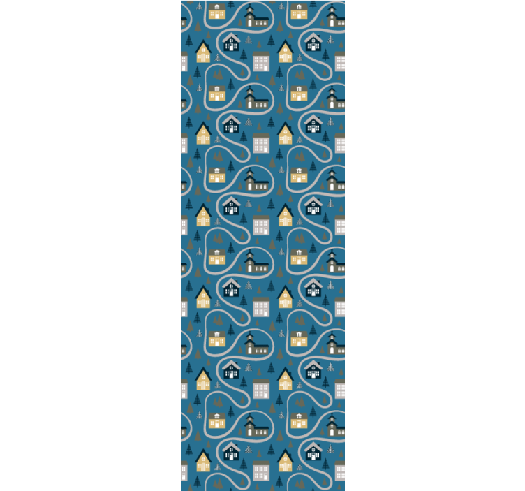 Rollo fenster kinderzimmer mit stadtplan-muster - TenStickers