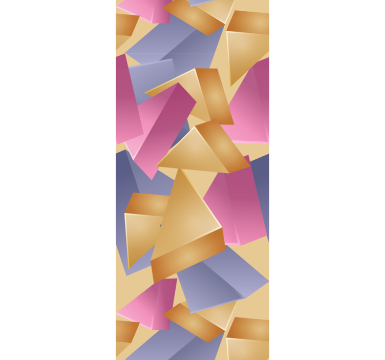 Rollo fenster home office goldene pyramide geometrisch - TenStickers