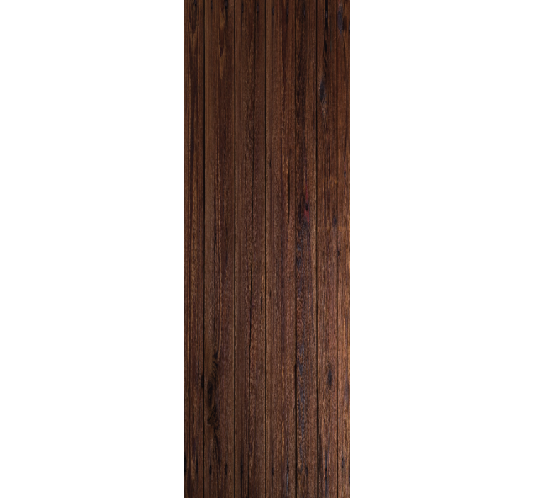 Rollo fenster home office aus dunkelbraunen holzplanken - TenStickers