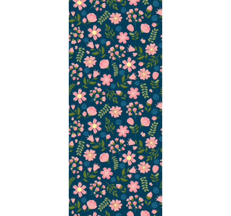 Rollo fenster home office blumenmuster 'floflo' blau - TenStickers