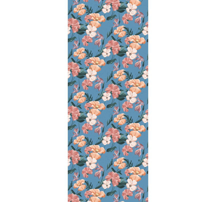 Rollo fenster home office blumenmuster 'ziedi jeans' - TenStickers