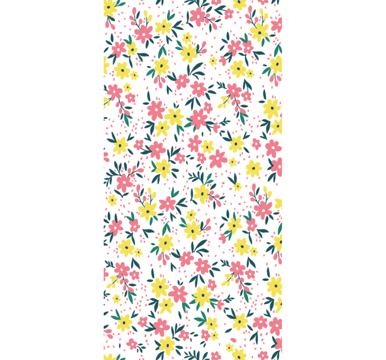 Rollo fenster home office blumenmuster 'ifuru' weiß - TenStickers