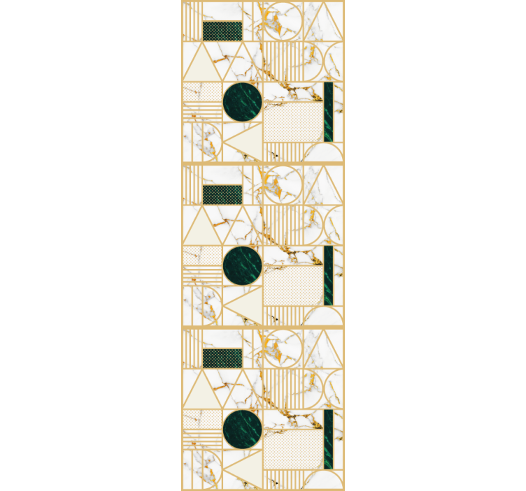 Rollo fenster home office weißes marmor geometrisch - TenStickers