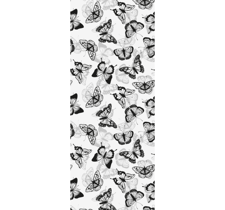 Rollo fenster home office mit zartem schmetterlingsmuster - TenStickers