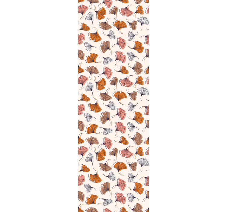 Rollo fenster home office ginkgo blätter handgezeichnet - TenStickers