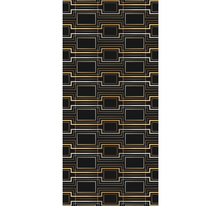 Rollo fenster home office mit goldenen rahmenmuster - TenStickers