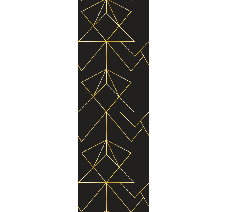 Rollo fenster home office elegante linien schwarz gold - TenStickers