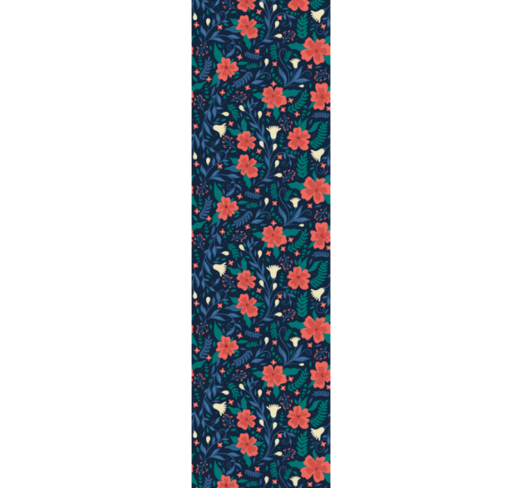 Rollo fenster home office mit nordischen blumenmotiven - TenStickers