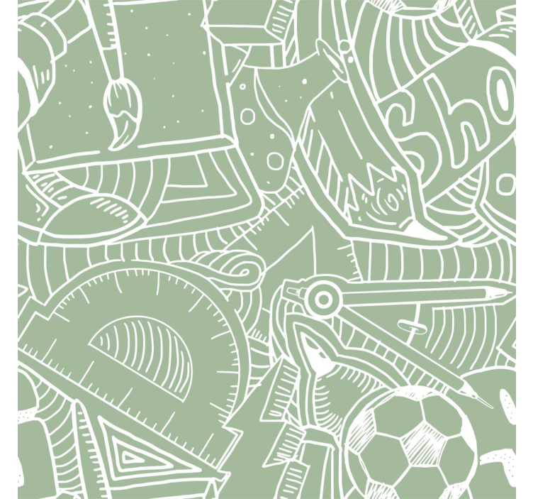 Rollo fenster jugendzimmer grüne schultafel kreide - TenStickers