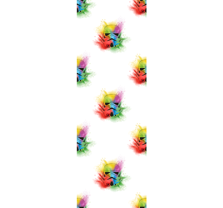 Rollo fenster jugendzimmer muster mit weißen trooper köpfen - TenStickers