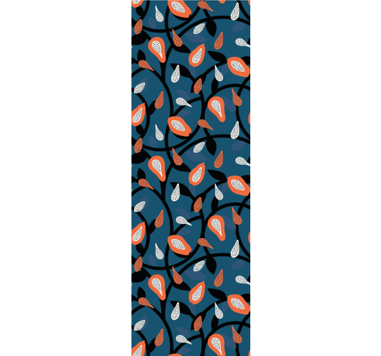 Rollo fenster jugendzimmer papaya und pflanzen - TenStickers