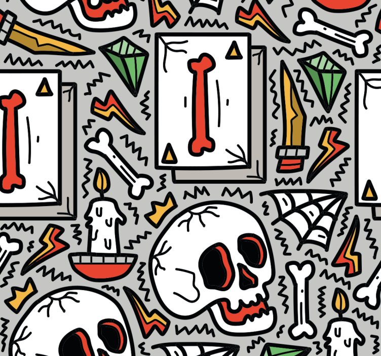 Rollo fenster jugendzimmer mit skull graffiti design - TenStickers