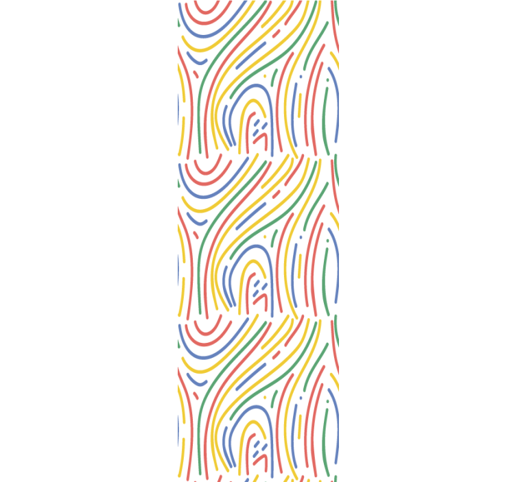 Fenster rollo modern bunte linien auf weißem hintergrund - TenStickers