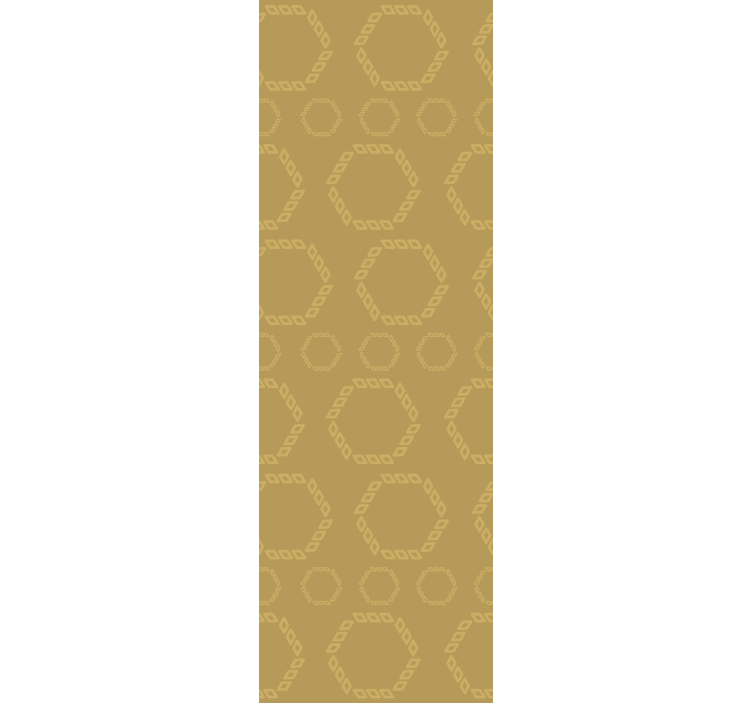 Fenster rollo modern mit goldenen hexagon-mustern - TenStickers