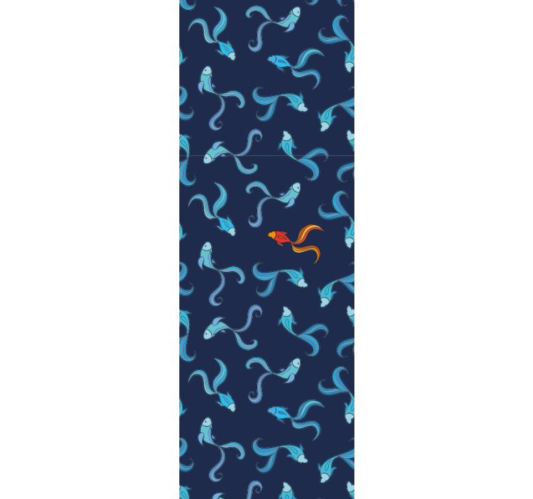 Fenster rollo modern ein in tausend orangefarbene fische - TenStickers