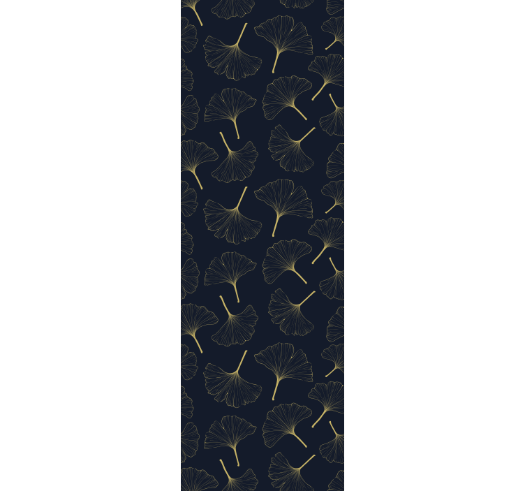 Fenster rollo modern 3d goldene ginkgo blätter - TenStickers