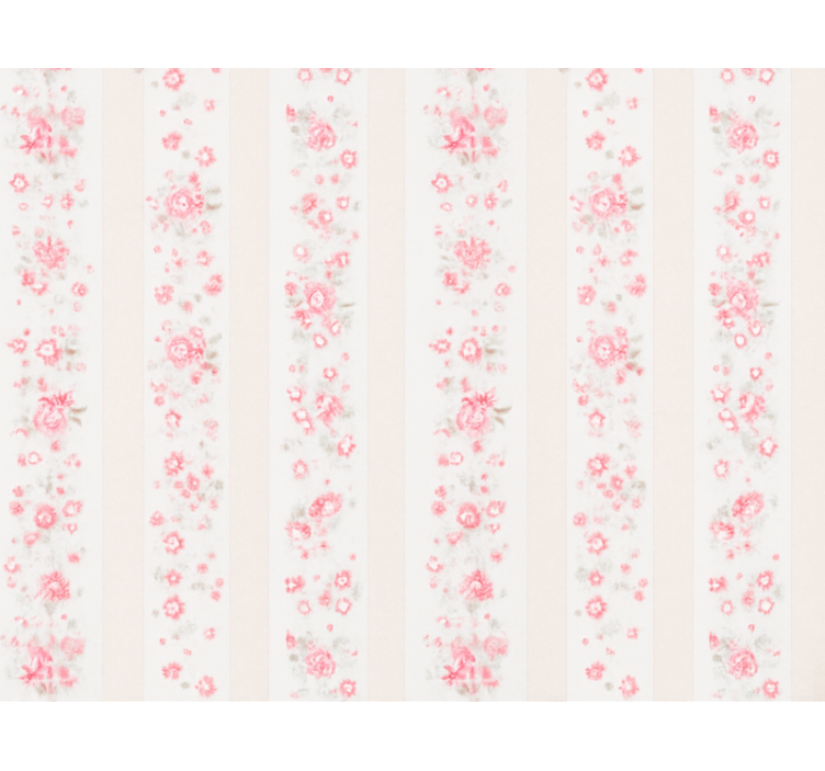 Rollo fenster rosa mit pinken retro blumenstreifen - TenStickers