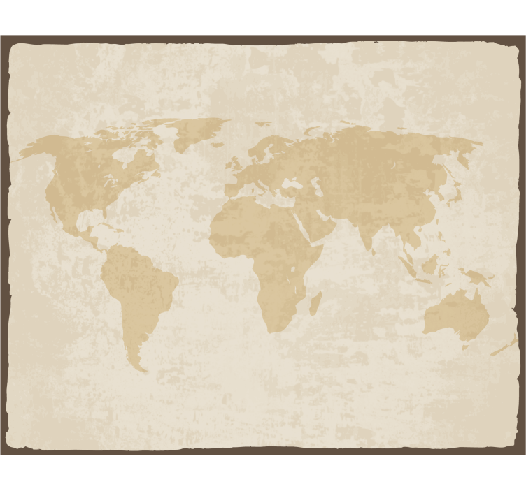 Rollo wohnzimmer weltkarte vintage weiß beige - TenStickers