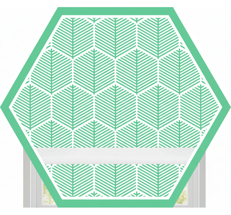 Rollo fenster grün sechseckige pflanzenmuster - TenStickers