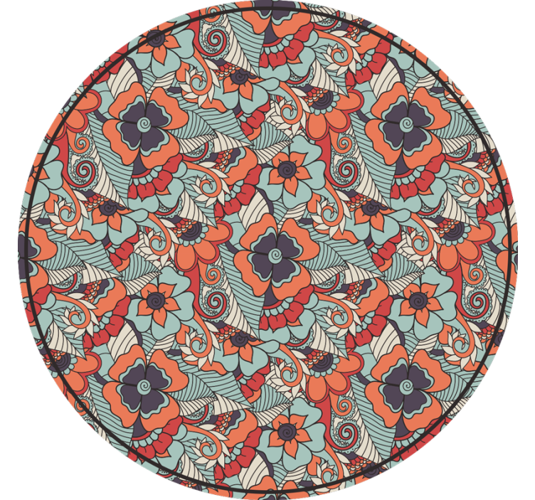 Rollo fenster schlafzimmer mit floralem paisley-muster - TenStickers